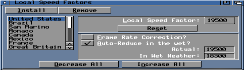 Local Speed Factors